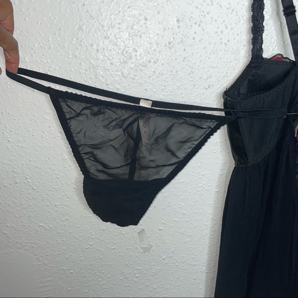 NWT Cacique velvet burnout floral lingerie chemise - Picture 8 of 9